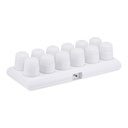 Theelicht Securit Amsterdam LED warmwit met oplaadstation 12 stuks wit — afbeelding 2