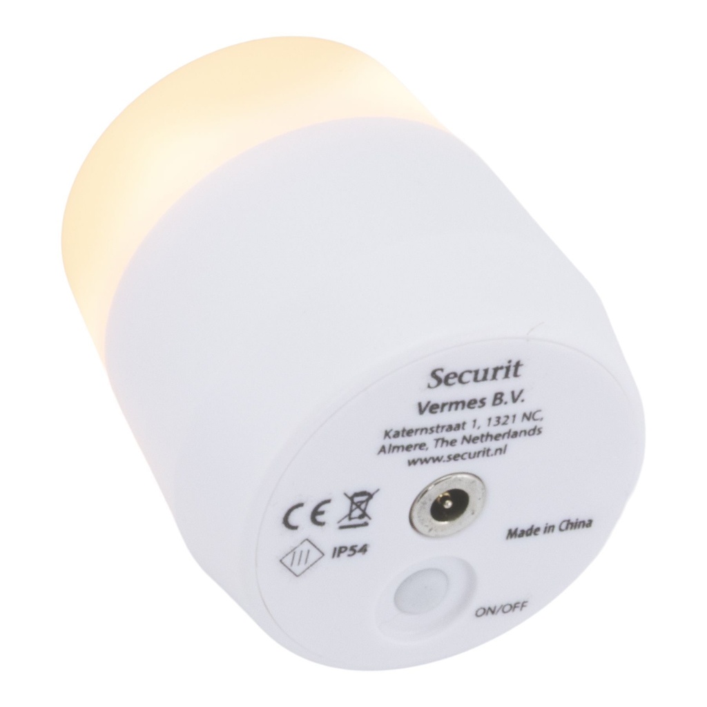 Theelicht Securit Amsterdam LED warmwit met oplaadstation 12 stuks wit — afbeelding 3