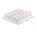 Theelicht Securit Amsterdam LED warmwit met oplaadstation 12 stuks wit — afbeelding 5