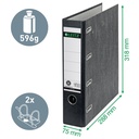 Ordner Leitz 1092 giro-bank met dubbele mechaniek 75mm karton A4 zwart — afbeelding 2