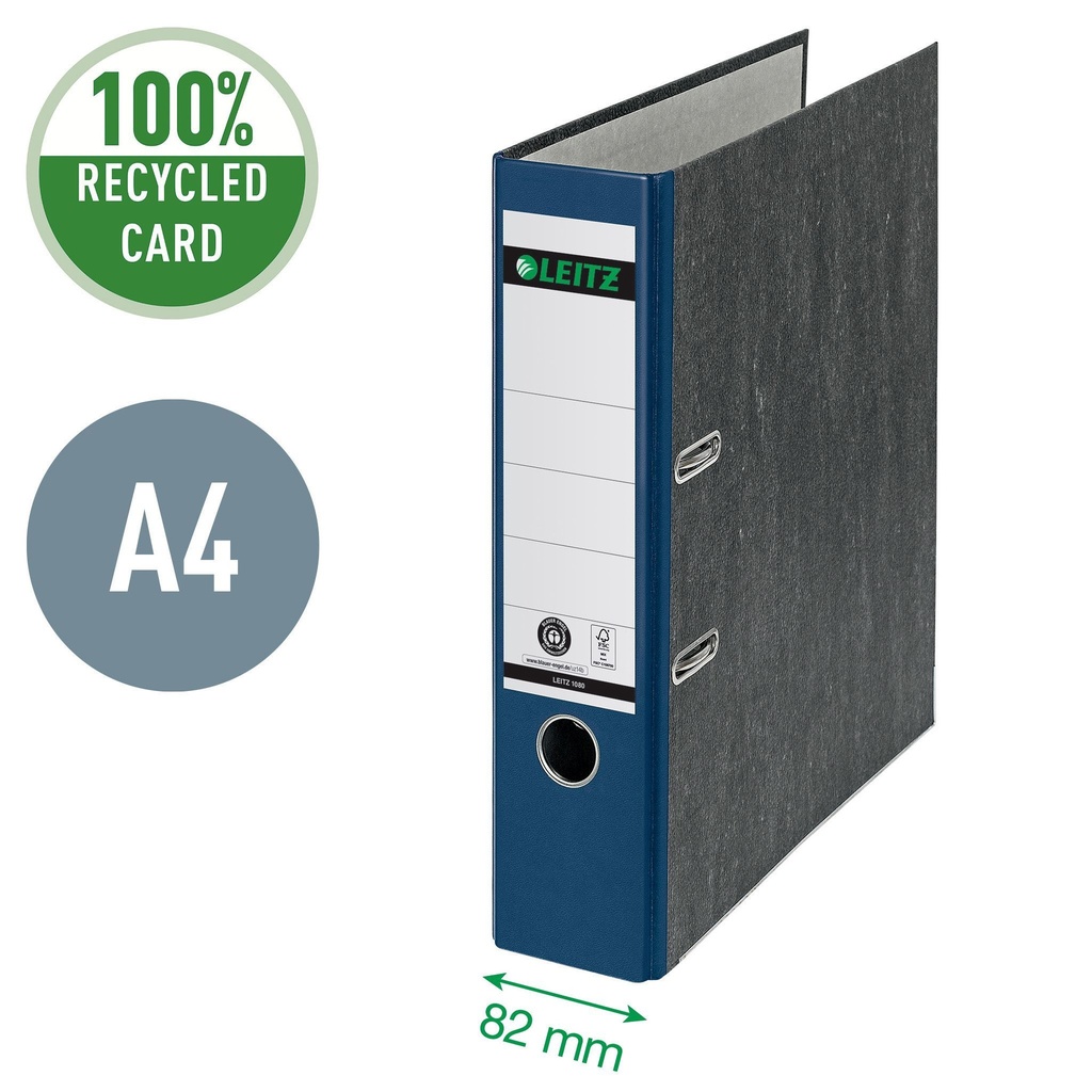 Ordner Leitz 1080 180° 80mm karton A4 blauw — afbeelding 4