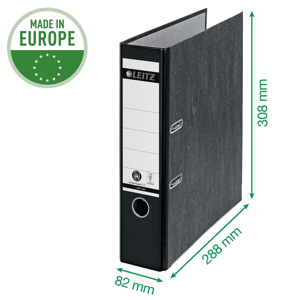 Ordner Leitz 1080 180° 80mm karton A4 groen — afbeelding 5
