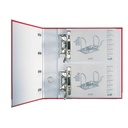 Giro-bank ordner Leitz A4 met dubbele mechaniek 80mm PP rood — afbeelding 3