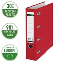 Giro-bank ordner Leitz A4 met dubbele mechaniek 80mm PP rood — afbeelding 4