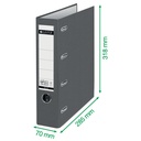 Giro-/bank ordner Leitz A4 met dubbele mechaniek 80mm PP groen — afbeelding 3