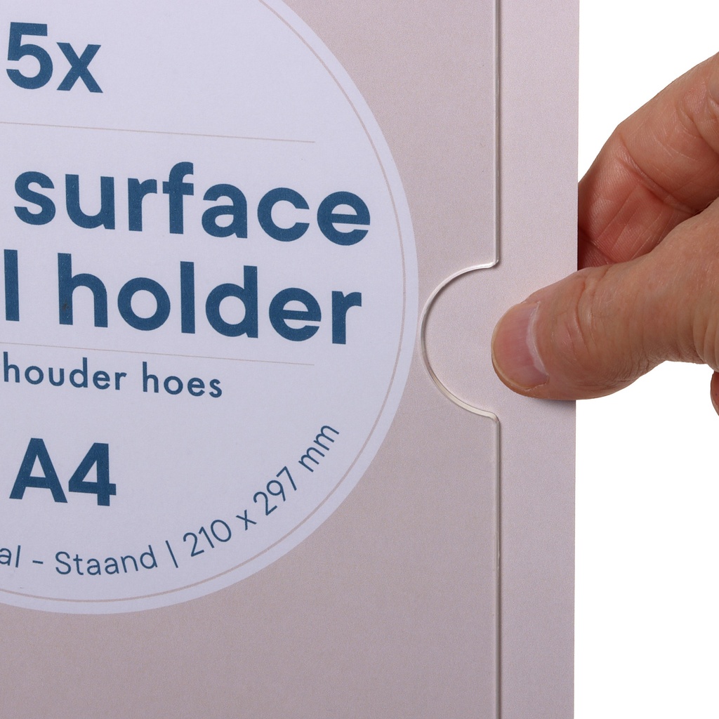Posterhouder Europel zelfklevend A4 staand 5 stuks — afbeelding 6