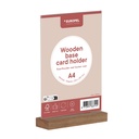 Kaarthouder Europel acryl met houten voet A4 staand — afbeelding 3