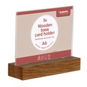 Kaarthouder Europel acryl houten voet A6 liggend 5 stuks — afbeelding 3