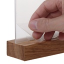Kaarthouder Europel acryl houten voet A6 liggend 5 stuks — afbeelding 4
