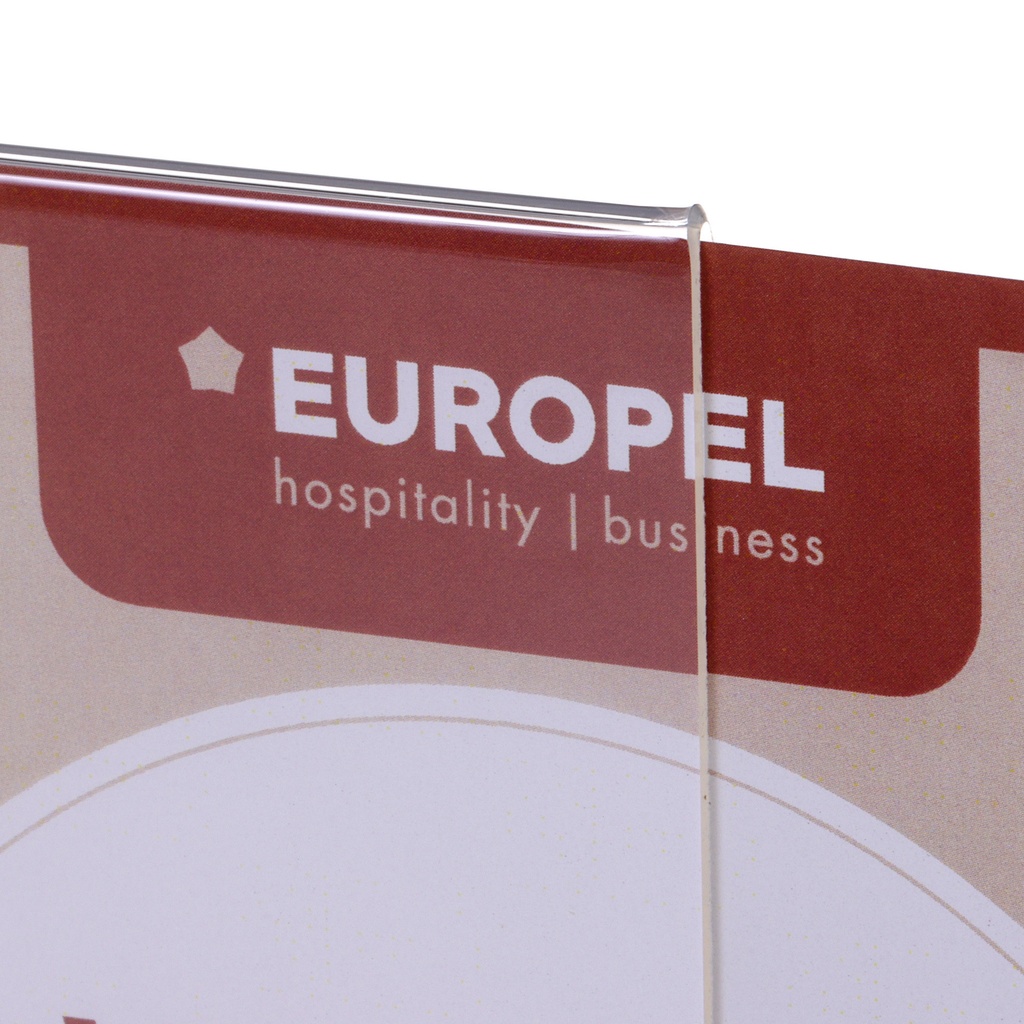 Kaarthouder Europel acryl houten voet A6 liggend 5 stuks — afbeelding 5