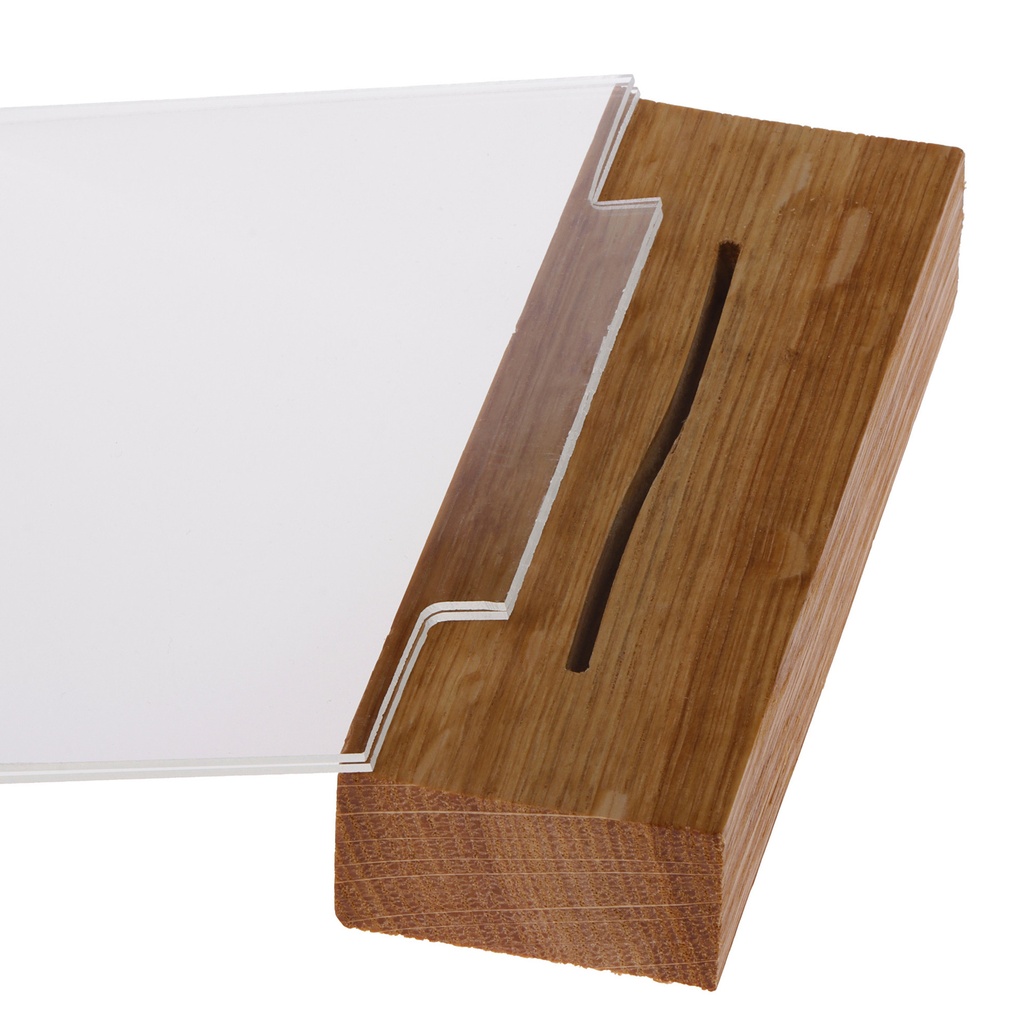 Kaarthouder Europel acryl houten voet A6 liggend 5 stuks — afbeelding 6