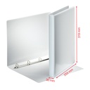 Presentatieringband Esselte Essentials panorama A4 4-rings O-mechaniek 16mm wit — afbeelding 2