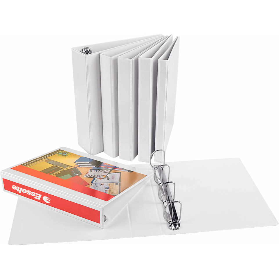 Presentatieringband Esselte Essentials panorama A4 4-rings O-mechaniek 16mm wit — afbeelding 4