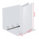 Presentatieringband Esselte Essentials panorama A4 2-rings D-mechaniek 30mm wit — afbeelding 3
