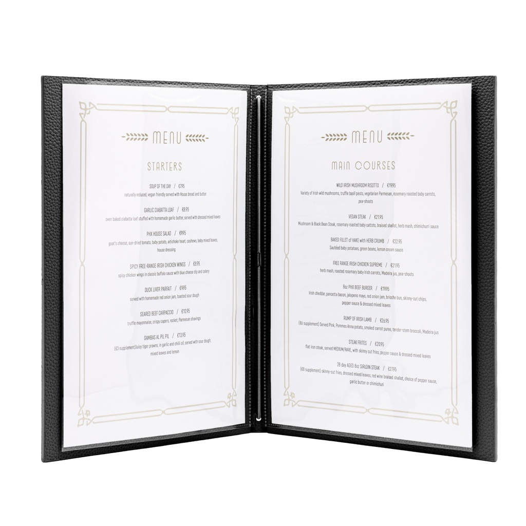 Menukaart Securit Signature A4 zwart — afbeelding 4