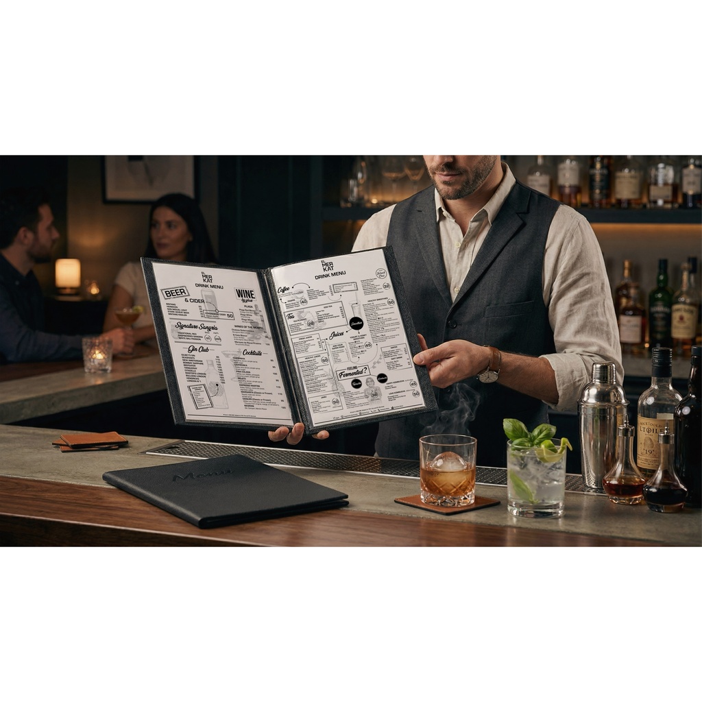 Menukaart Securit Signature A4 zwart — afbeelding 7