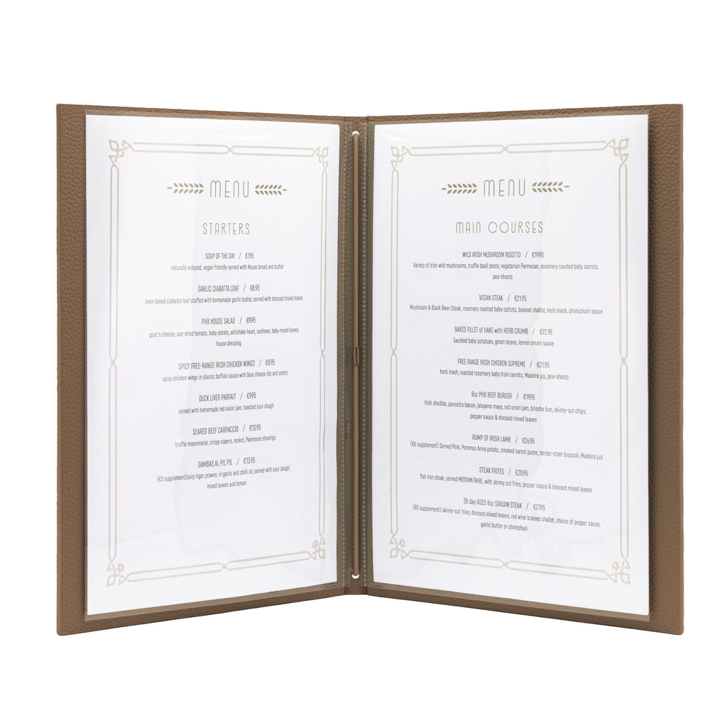 Menukaart Securit Signature A4 bruin — afbeelding 4