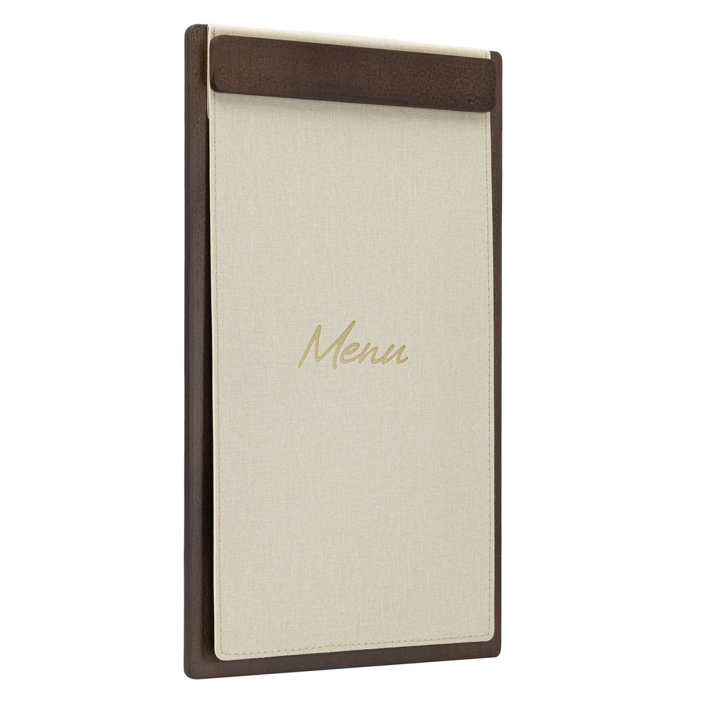 Menukaart Securit Signature klembord A45 donker hout grijs — afbeelding 2