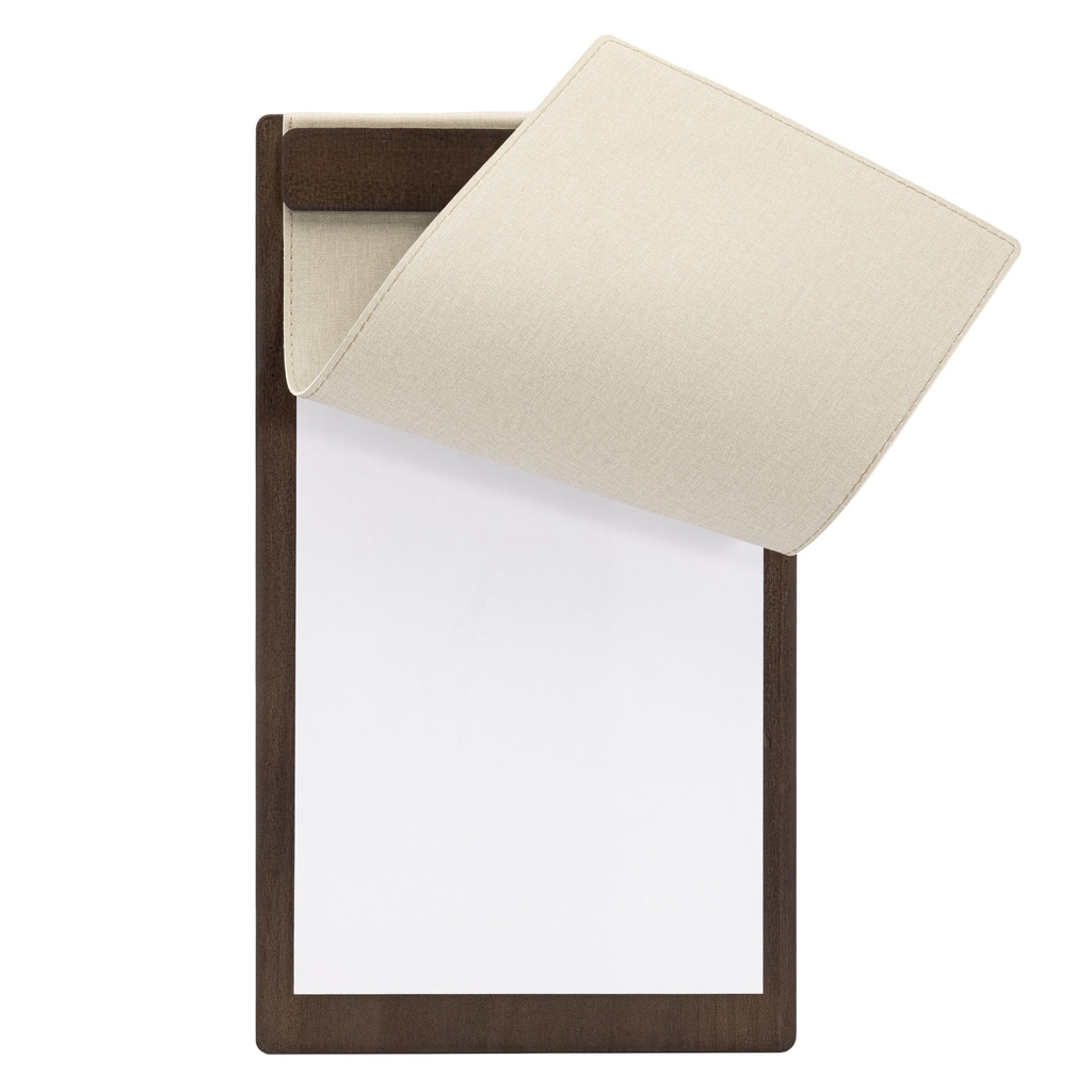 Menukaart Securit Signature klembord A45 donker hout grijs — afbeelding 3
