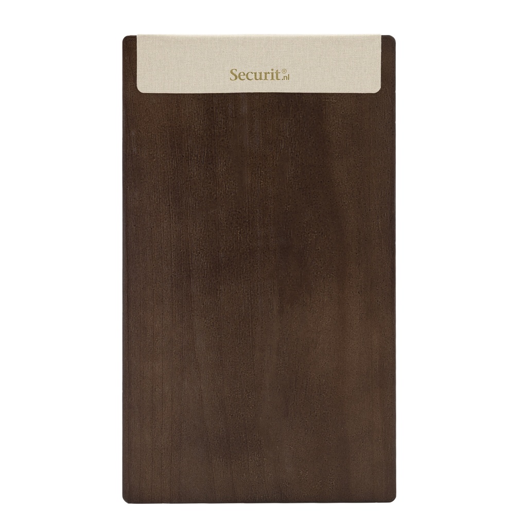 Menukaart Securit Signature klembord A45 donker hout grijs — afbeelding 4