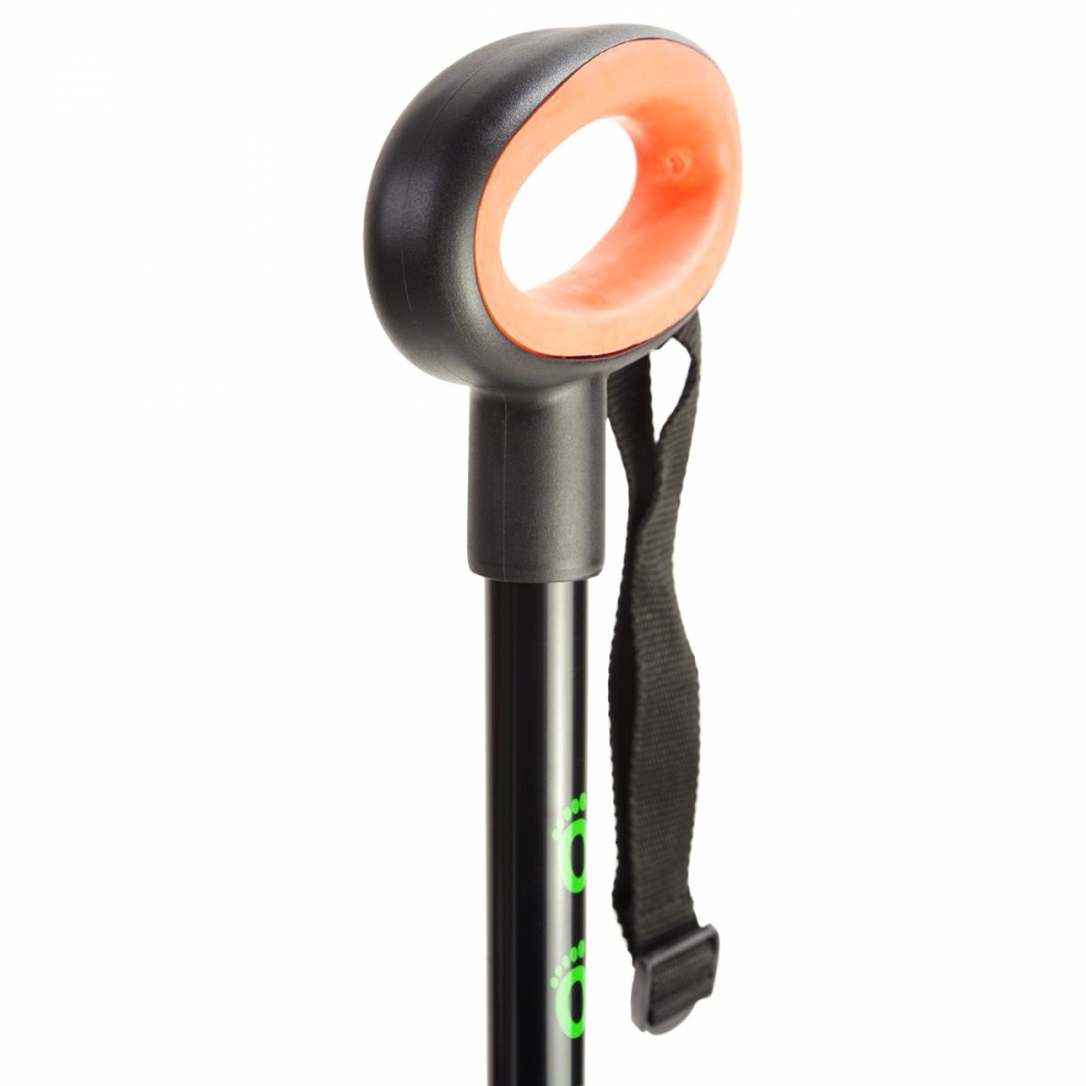 Wandelstok Flexyfoot ovalen handvat zwart — afbeelding 3