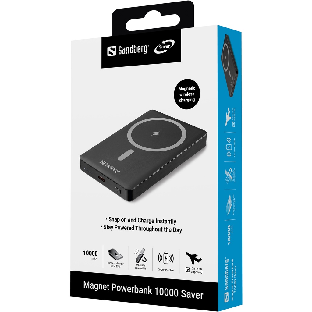 Sandberg Magnet Powerbank 10000 Saver – productfoto