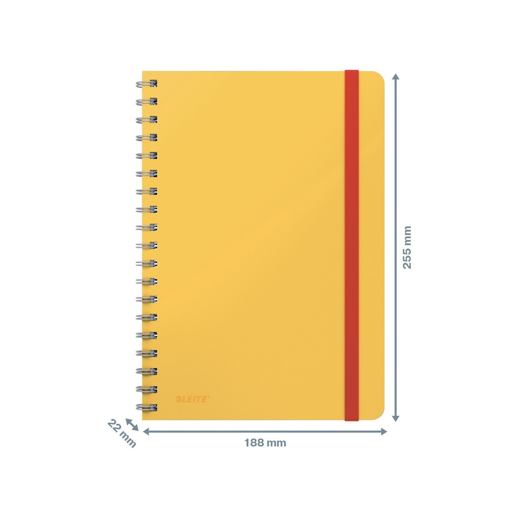 Notitieboek Leitz Cosy B5 160 blz spiraal lijn geel — afbeelding 5
