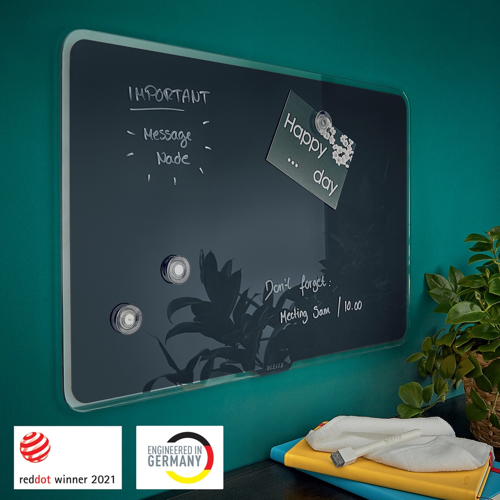 Glasbord Leitz Cosy magnetisch 600x400mm grijs — afbeelding 4