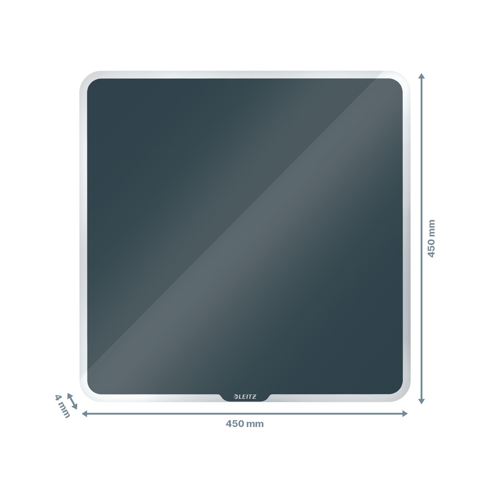 Glasbord Leitz Cosy magnetisch 450x450mm grijs — afbeelding 3