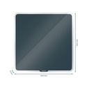 Glasbord Leitz Cosy magnetisch 450x450mm grijs — afbeelding 3