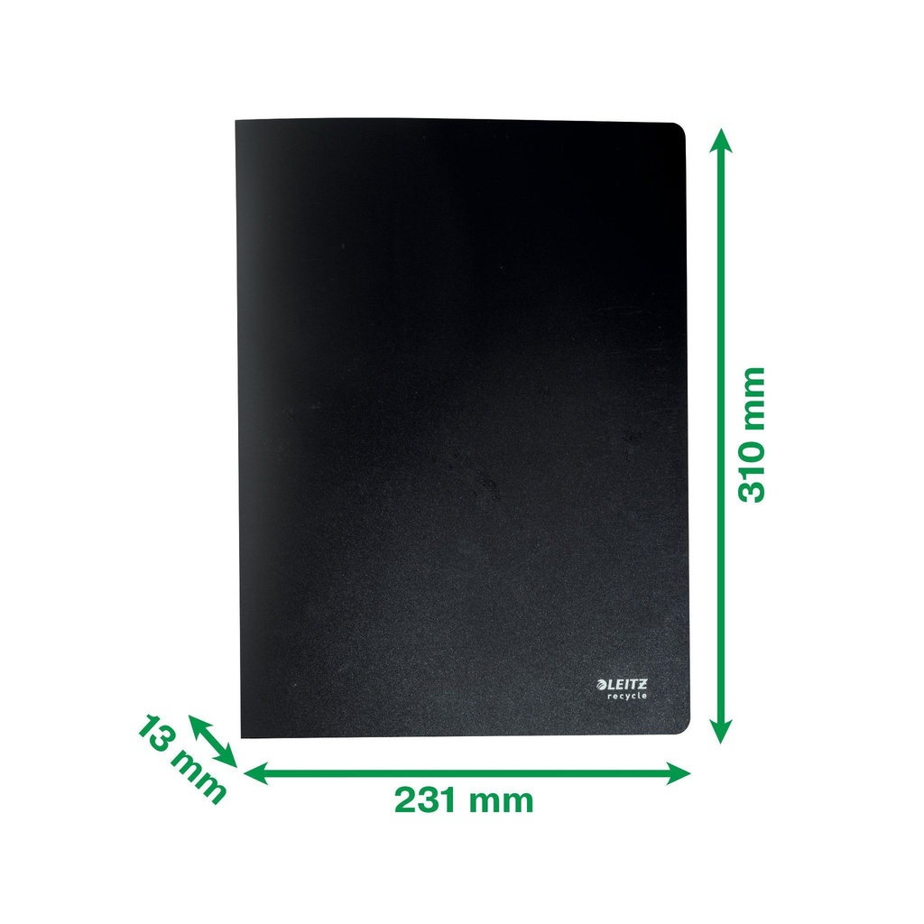 Showmap Leitz Recycle A4 40-tassen gerecycled PP zwart — afbeelding 2
