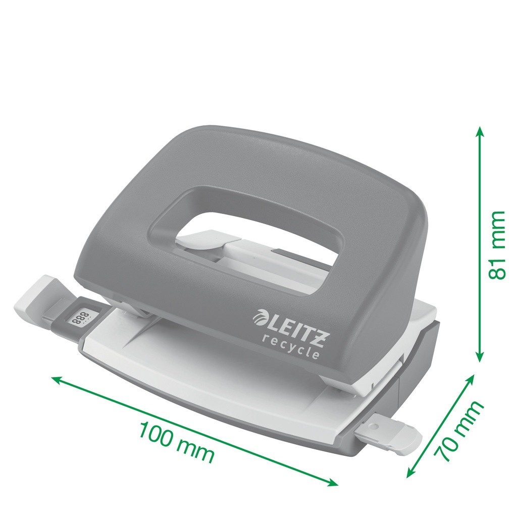 Perforator Leitz Nexxt  Recycle mini 10 vel blauw — afbeelding 2