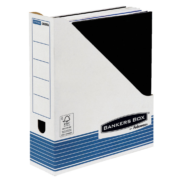 Tijdschriftcassette Bankers Box System A4  wit blauw — afbeelding 2