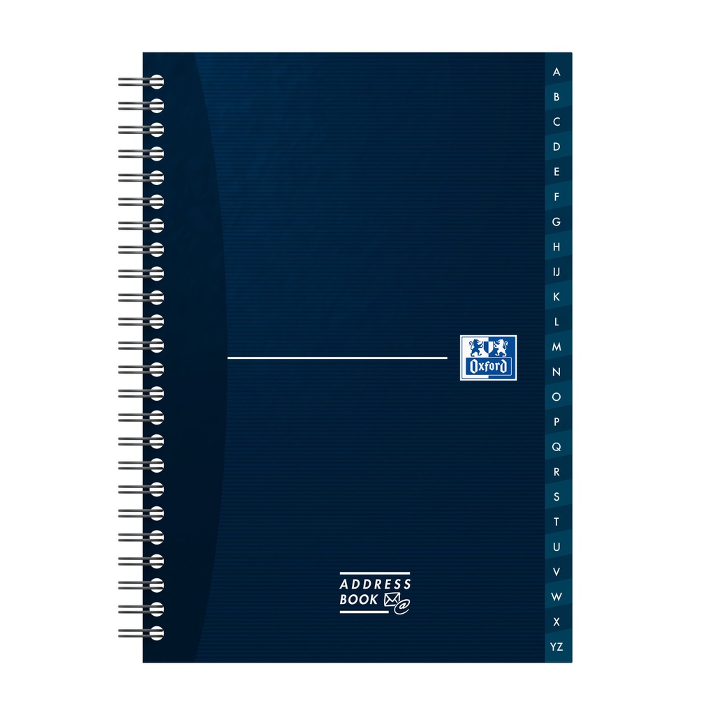 Adresboek Oxford Office Essentials A5 72vel dubbelspiraal assorti — afbeelding 3