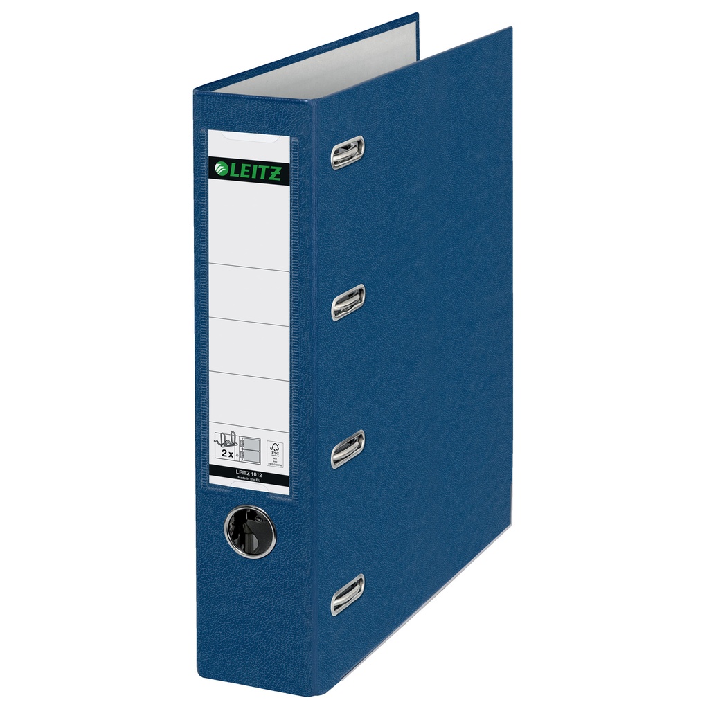 Giro-bank ordner Leitz A4 met dubbele mechaniek 80mm PP blauw — afbeelding 2