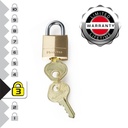 Hangslot MasterLock 2 gelijksluitend messing 20mm 2 stuks — afbeelding 2