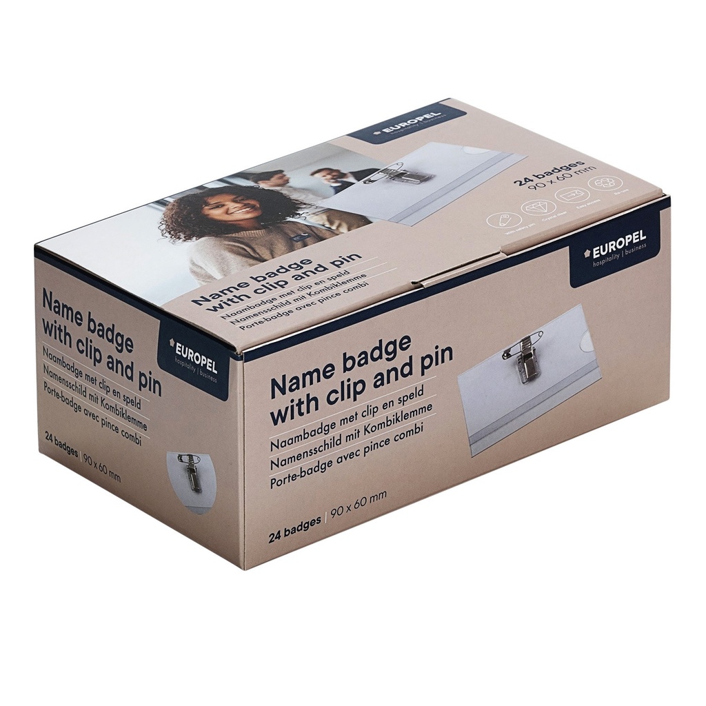 Badge Europel met clip en speld 90x60mm — afbeelding 4