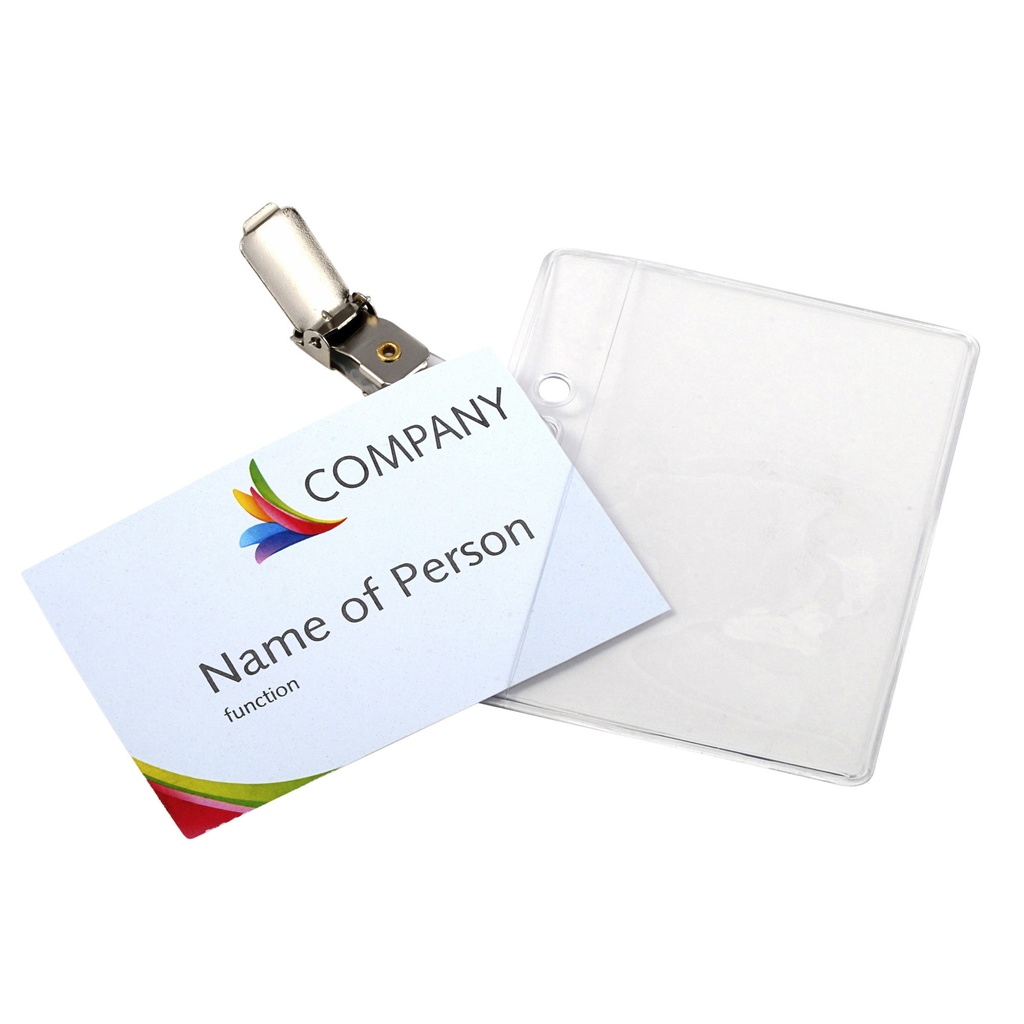 Badge Europel met strip en clip 90x60mm — afbeelding 2