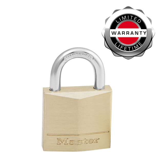 Hangslot MasterLock 4 gelijksluitend messing 30mm 4 stuks — afbeelding 2