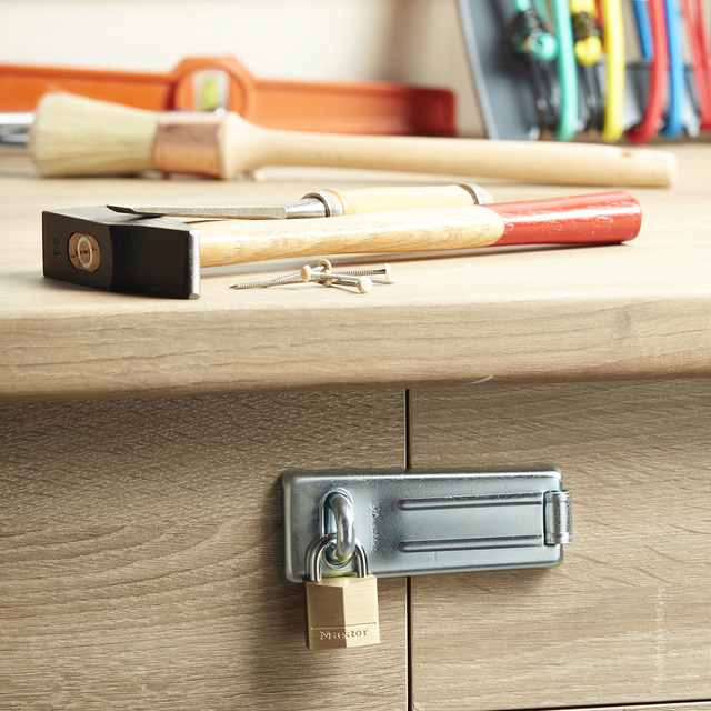 Hangslot MasterLock 2 gelijksluitend messing 30mm 2 stuks — afbeelding 5
