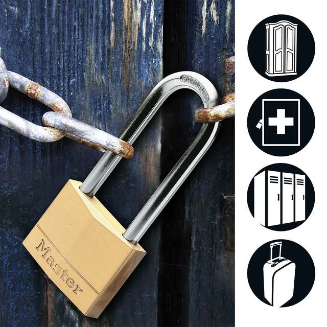 Hangslot MasterLock beugel 51mm messing 40mm — afbeelding 4