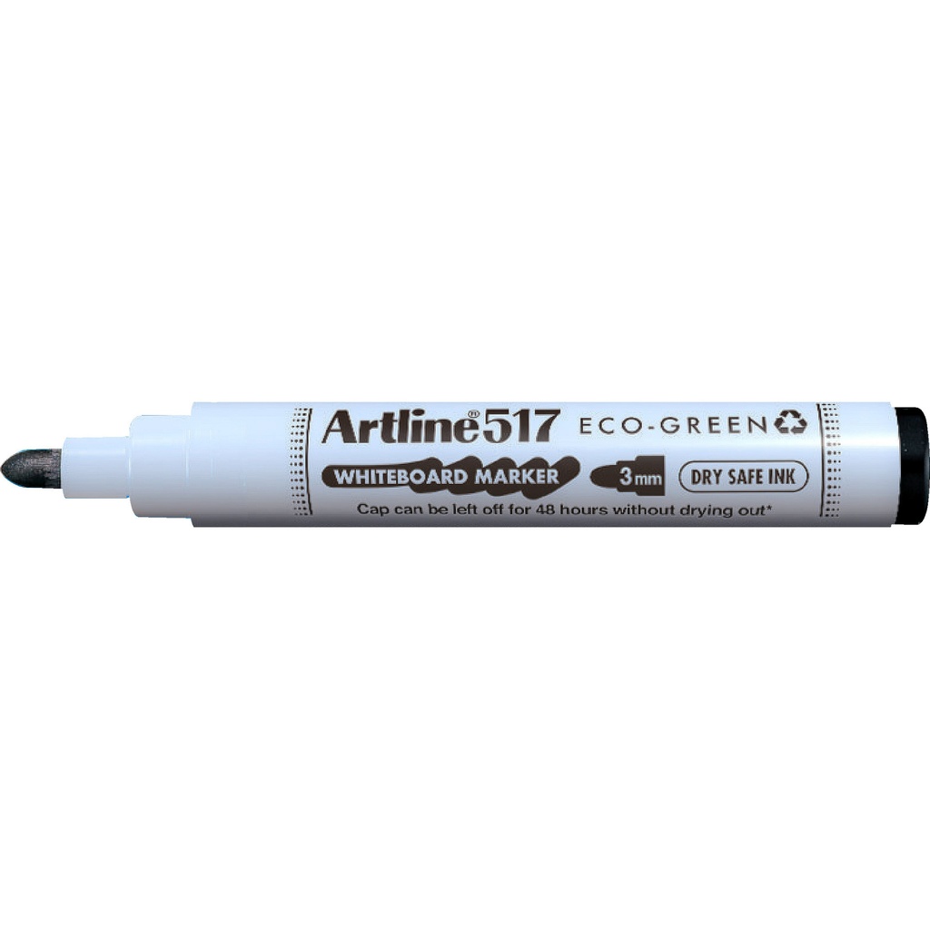 Whiteboardmarker Artline 517 Dry Safe Eco rond medium zwart — afbeelding 2
