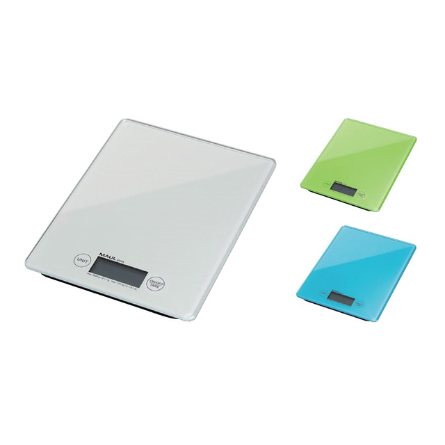 Briefweger MAUL Gloss tot 5000 gram glazen plateau inclusief batterij wit — afbeelding 2