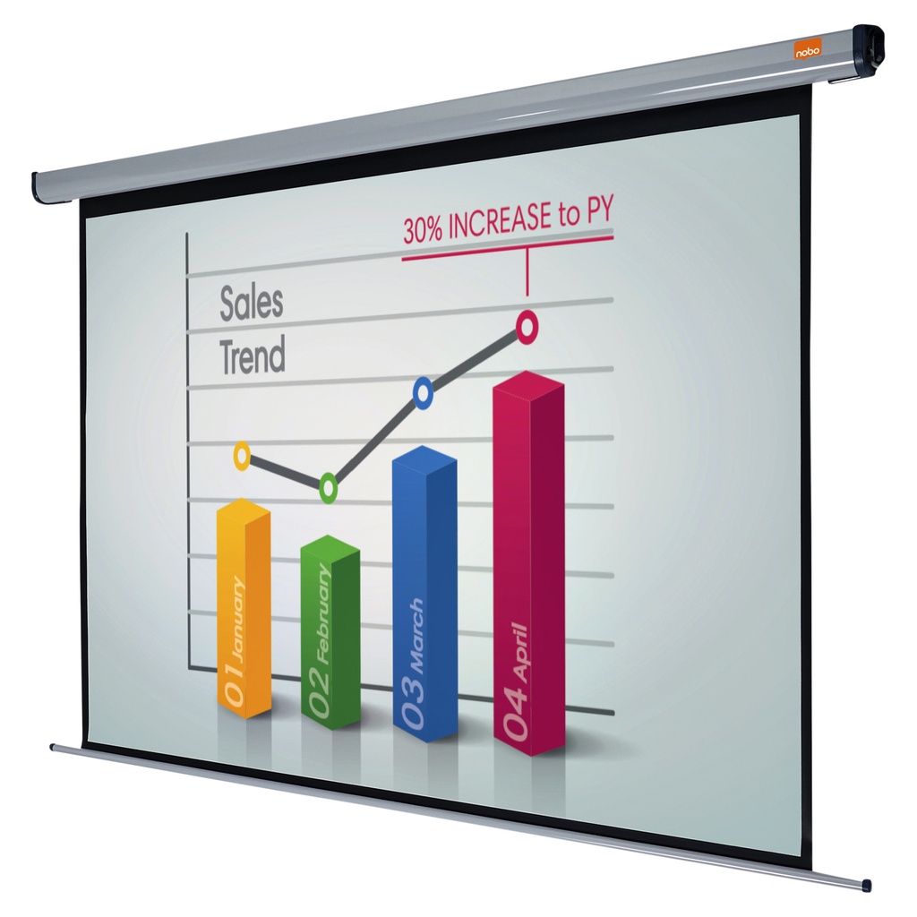 Projectiescherm Nobo wandmodel elektrisch 192x144cm — afbeelding 4