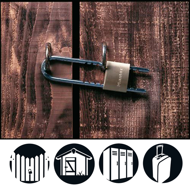 Hangslot MasterLock verstelbaar messing 50mm — afbeelding 4