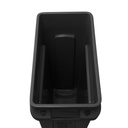 Afvalbak Rubbermaid Slim Jim Vented met luchtsleuven 60 liter zwart — afbeelding 2