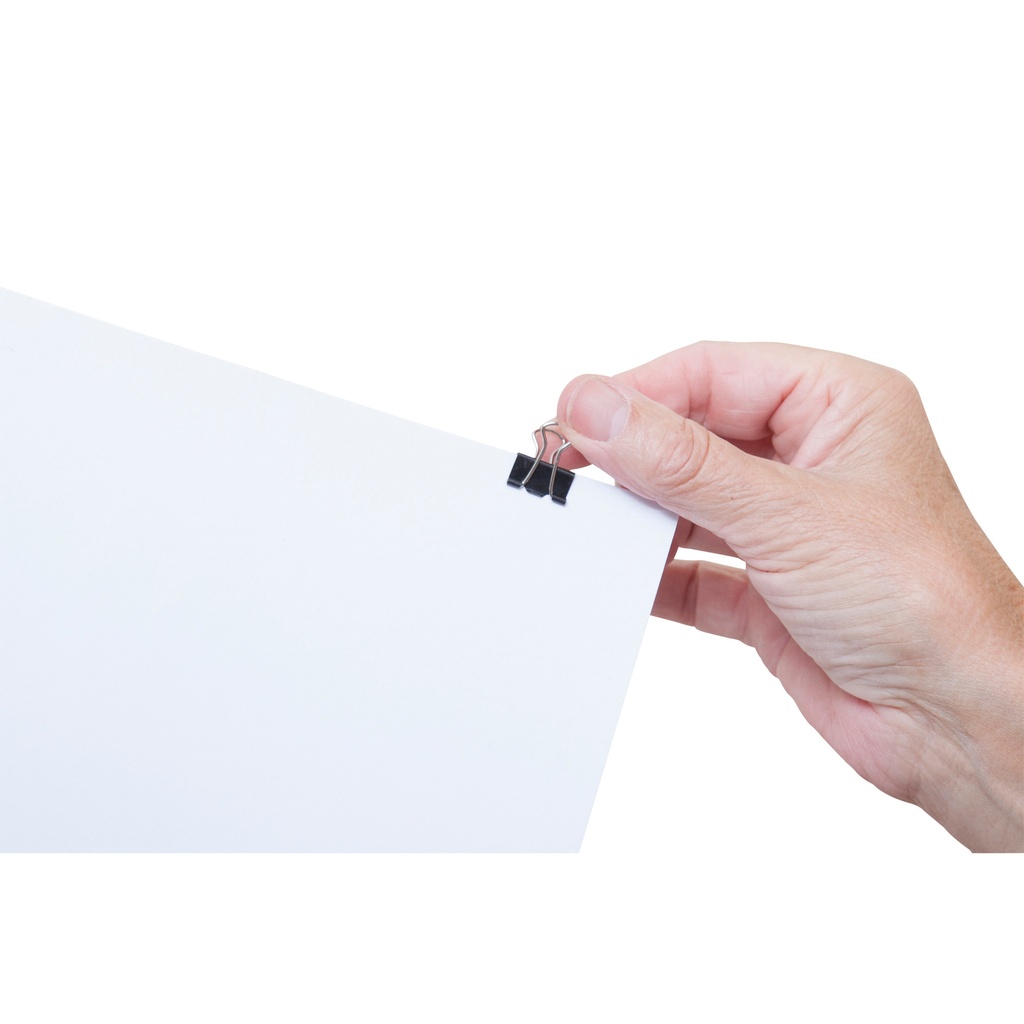 Papierklem MAUL 213 foldback 13mm zwart 12 stuks — afbeelding 2