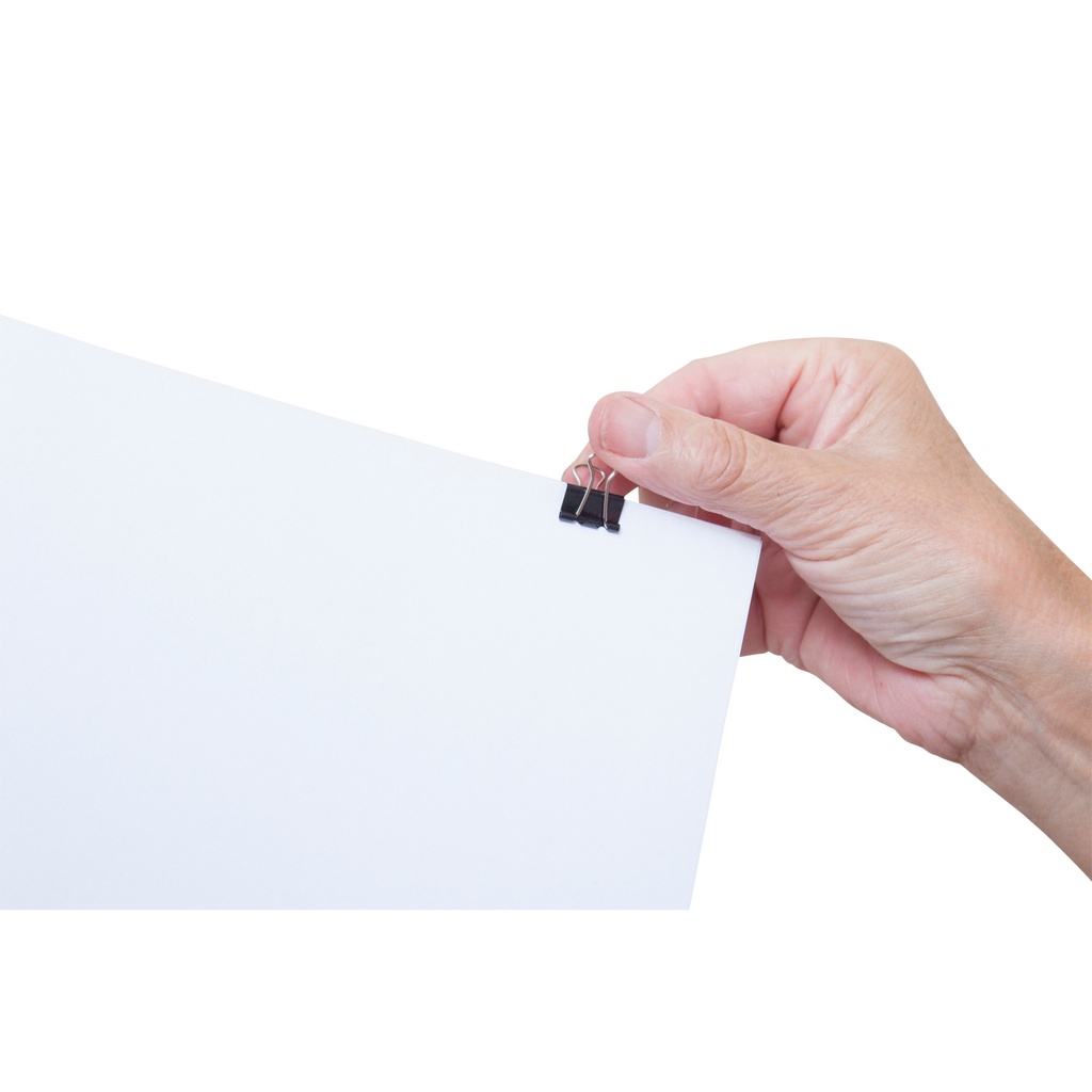 Papierklem MAUL 213 foldback 16mm zwart 12 stuks — afbeelding 3