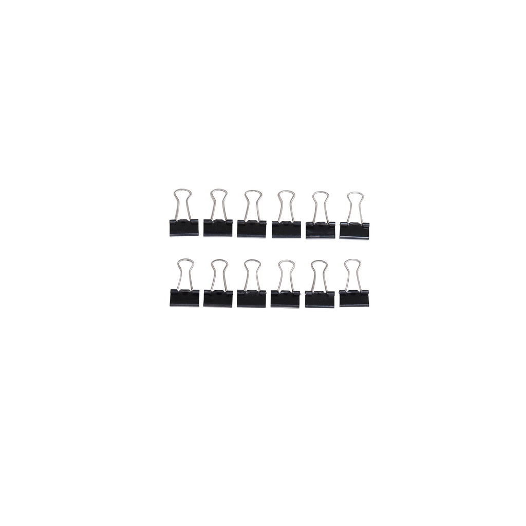 Papierklem MAUL 213 foldback 16mm zwart 12 stuks — afbeelding 7