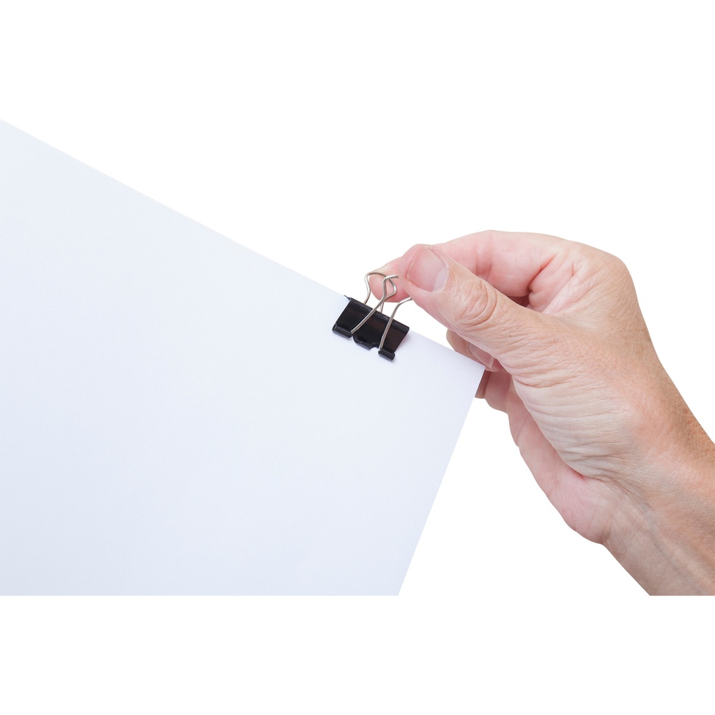 Papierklem MAUL 213 Foldback 25mm zwart 12 stuks — afbeelding 6